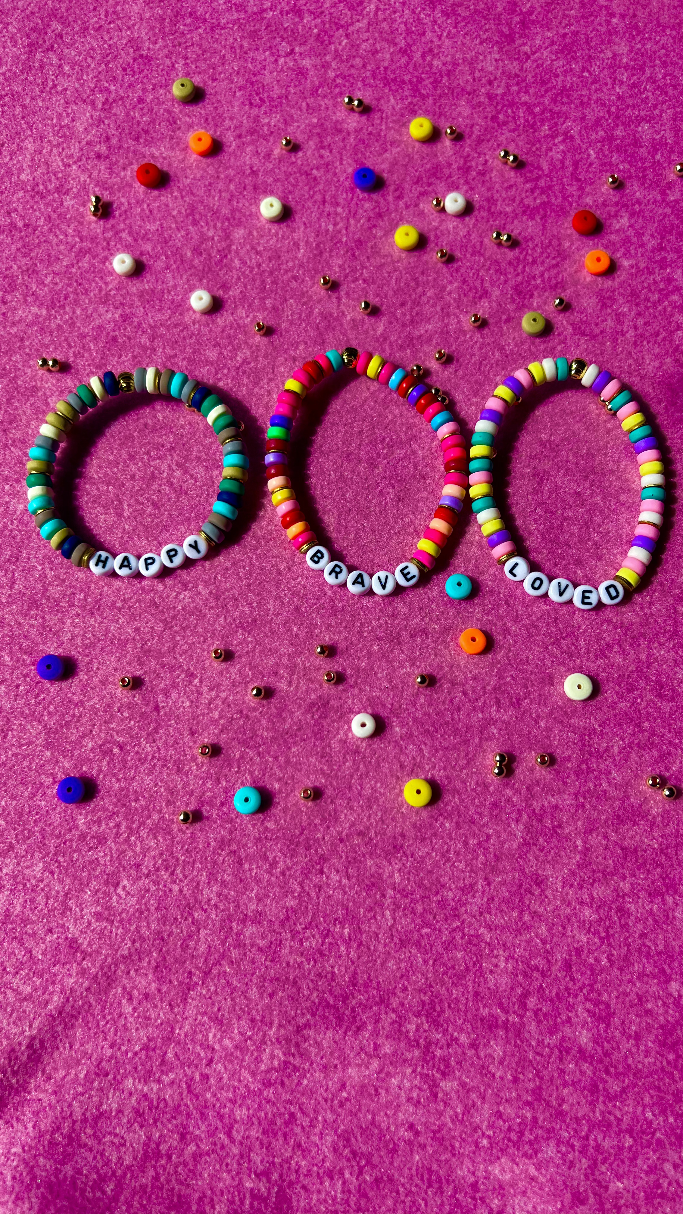 Clay Multicolour Name/Word Bracelet view 6