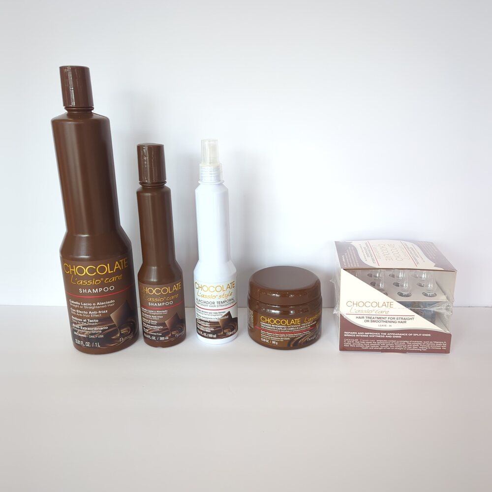 Nutrapel Chocolate L'assio Care Complete Straightening Care Kit (5-Piece)
