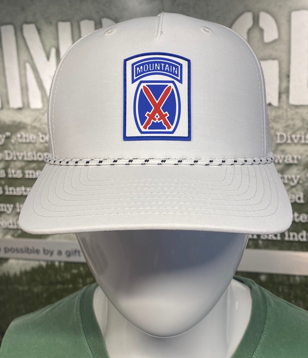 10th Mountain Division White Performance Hat