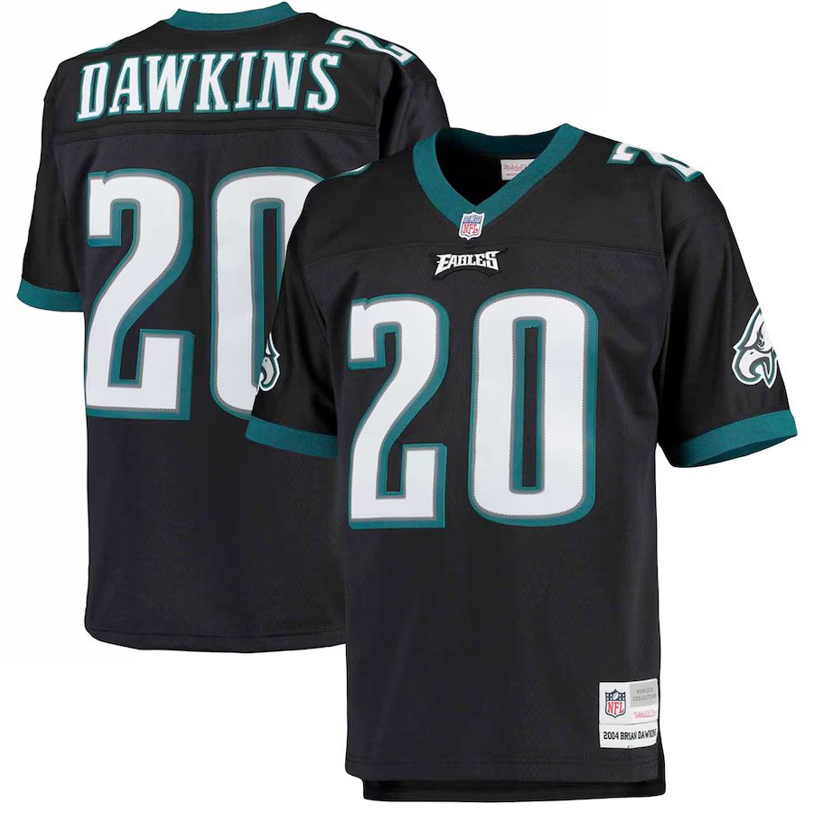 Philadelphia Eagles 2003 Brian Dawkins #20 Black Alternate Mitchell and Ness Jersey