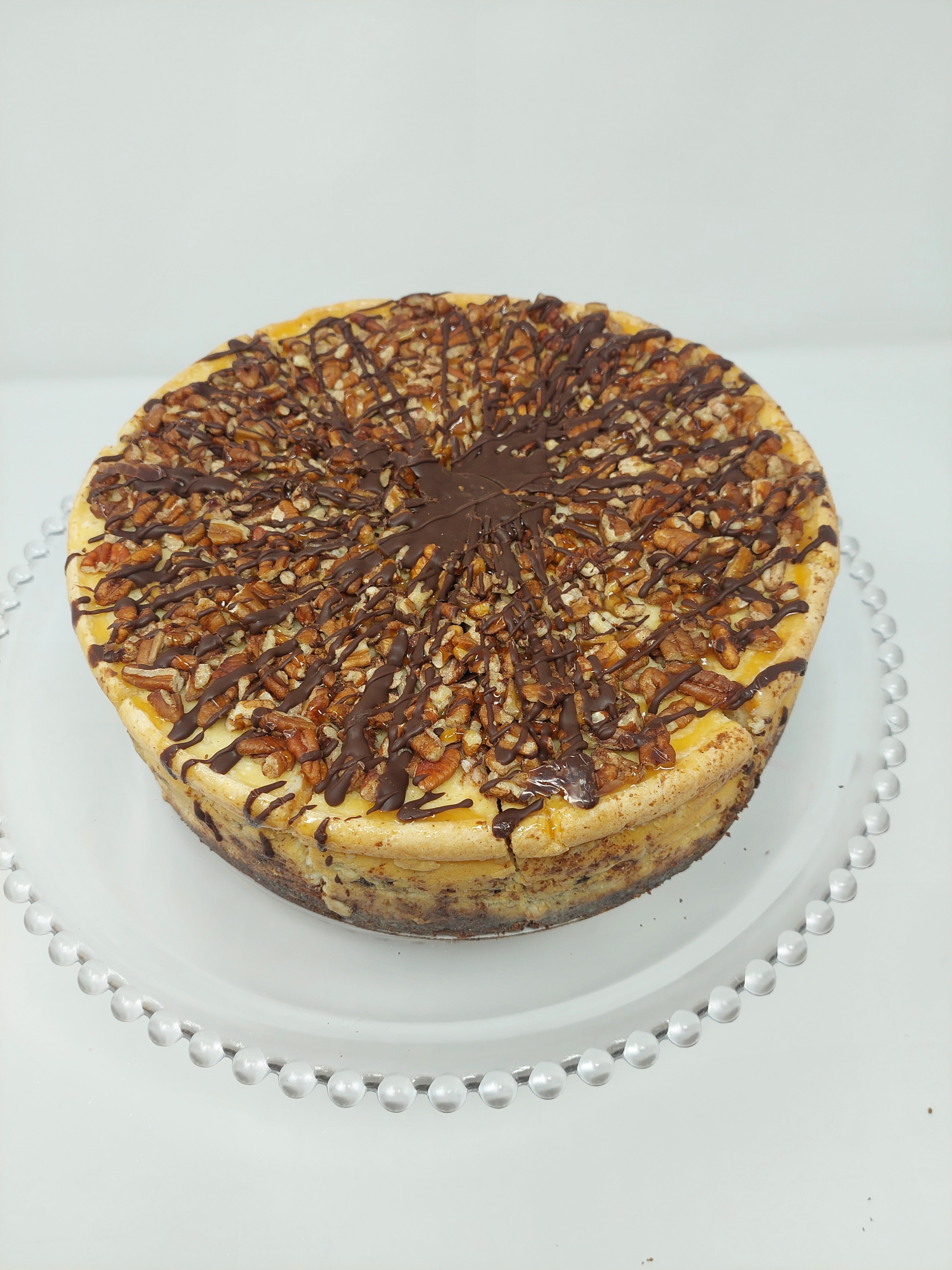 9" Turtle Cheesecake – Caramel Chocolate Pecan Cheesecake