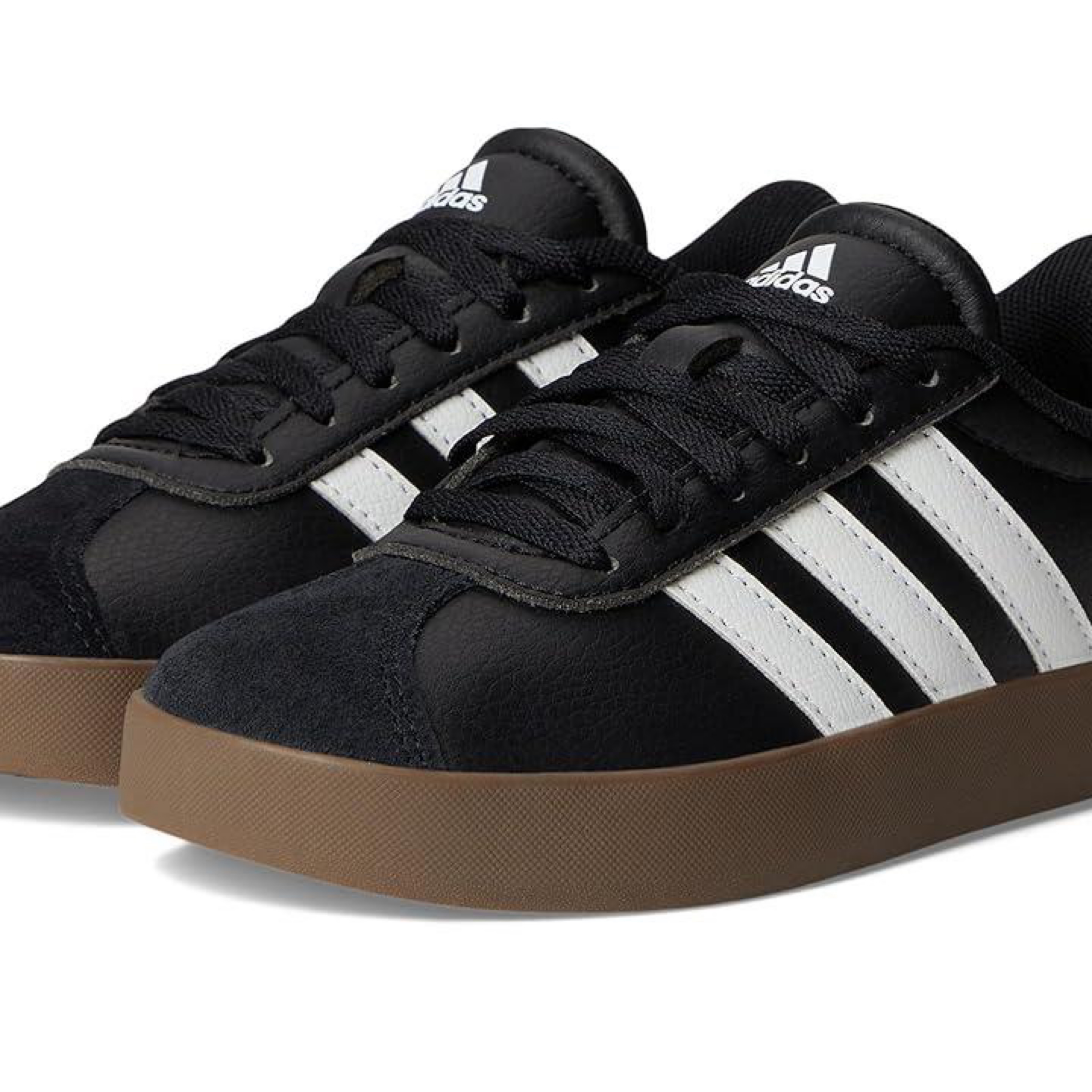 Adidas VL Court 3.0 Youth  (Black/Gum Bottom) 