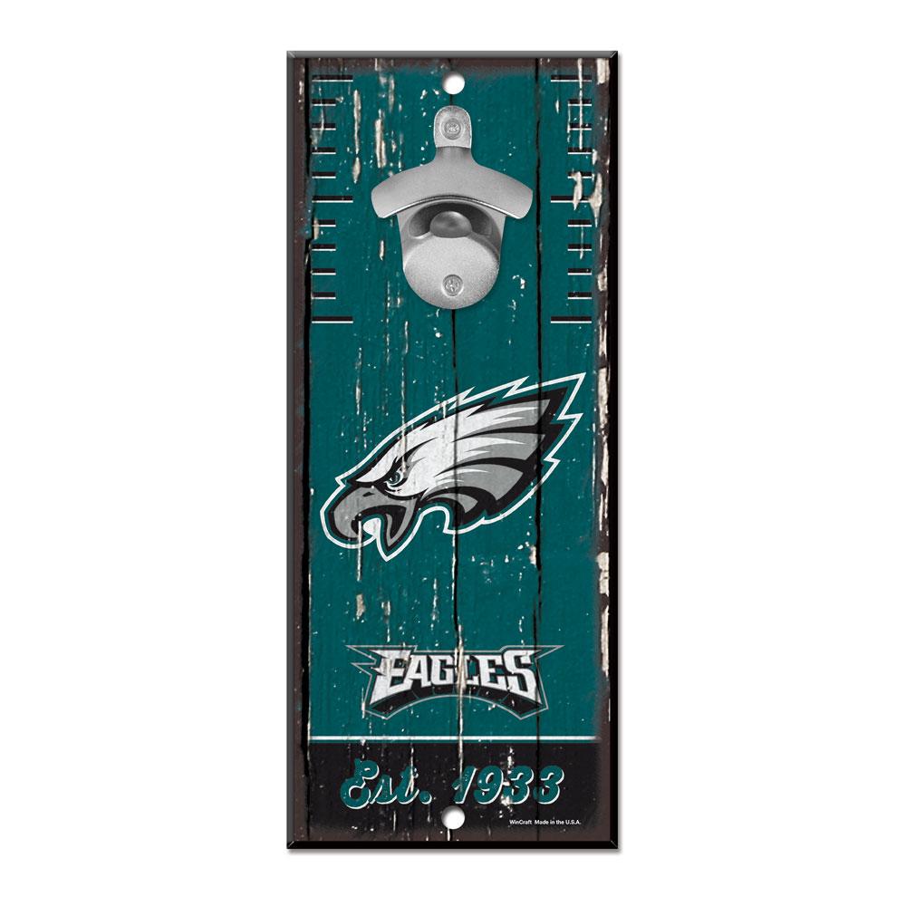 Philadelphia Eagles Wood Bottle Opener 5x11"