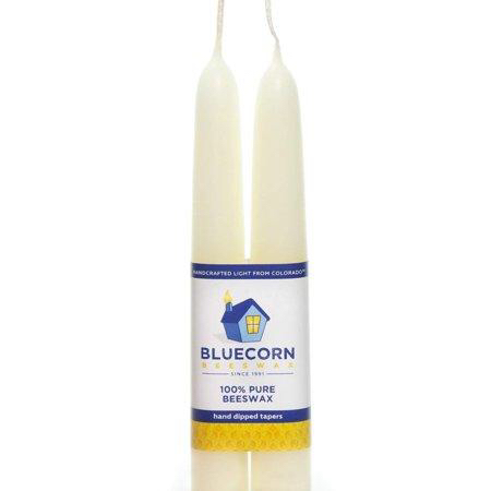 Bluecorn Beeswax Pure Beeswax Tapers - 7/8 x 8 - Ivory