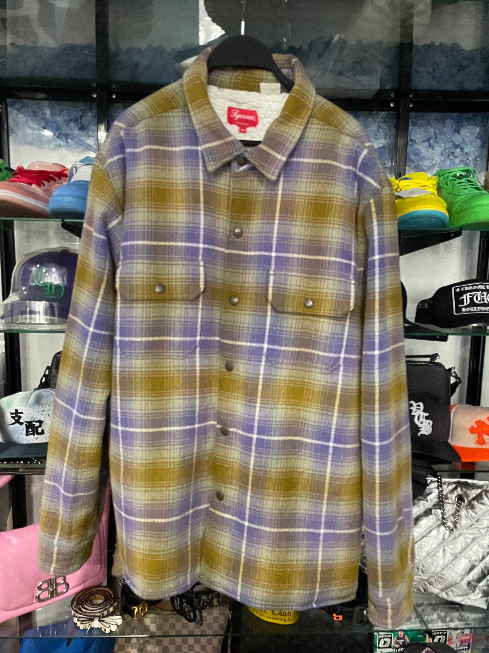 supreme shearling-lined fennel shirt size XL (used)