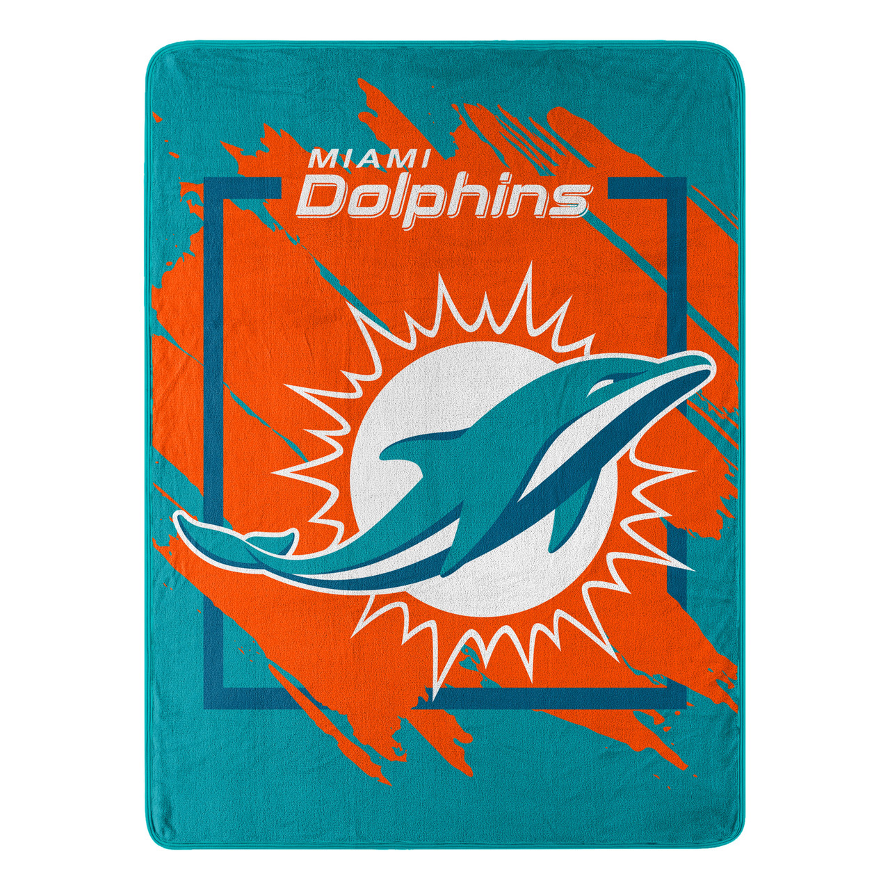Miami Dolphins Micro Raschel Dimensional Design Blanket