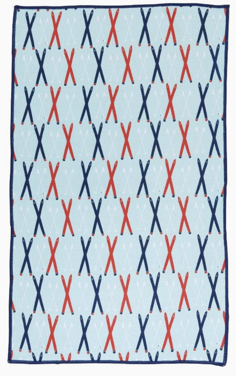 Ski Vacation Kitchen Tea Towel