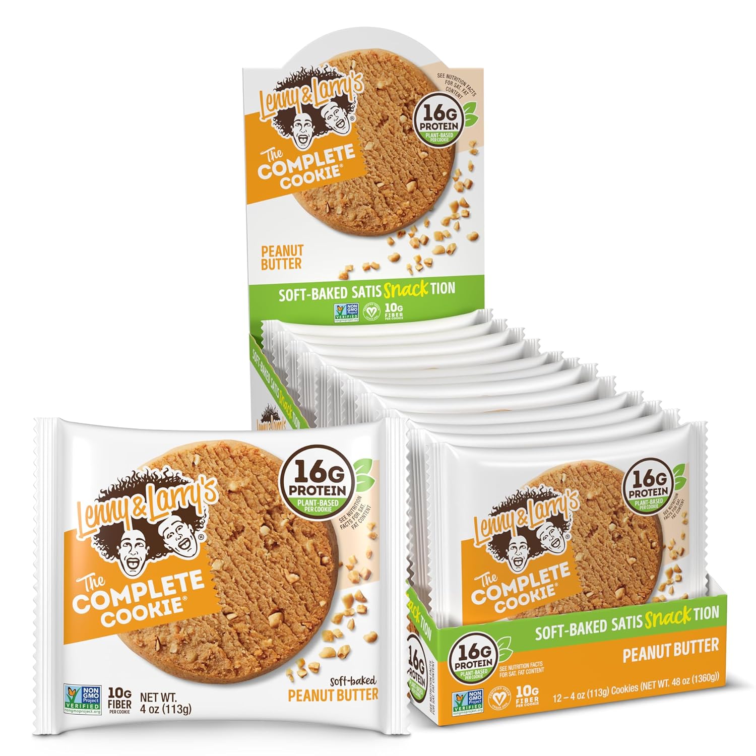 Lenny & Larry's Protein Cookie Peanut Butter 4oz 12ct Tray