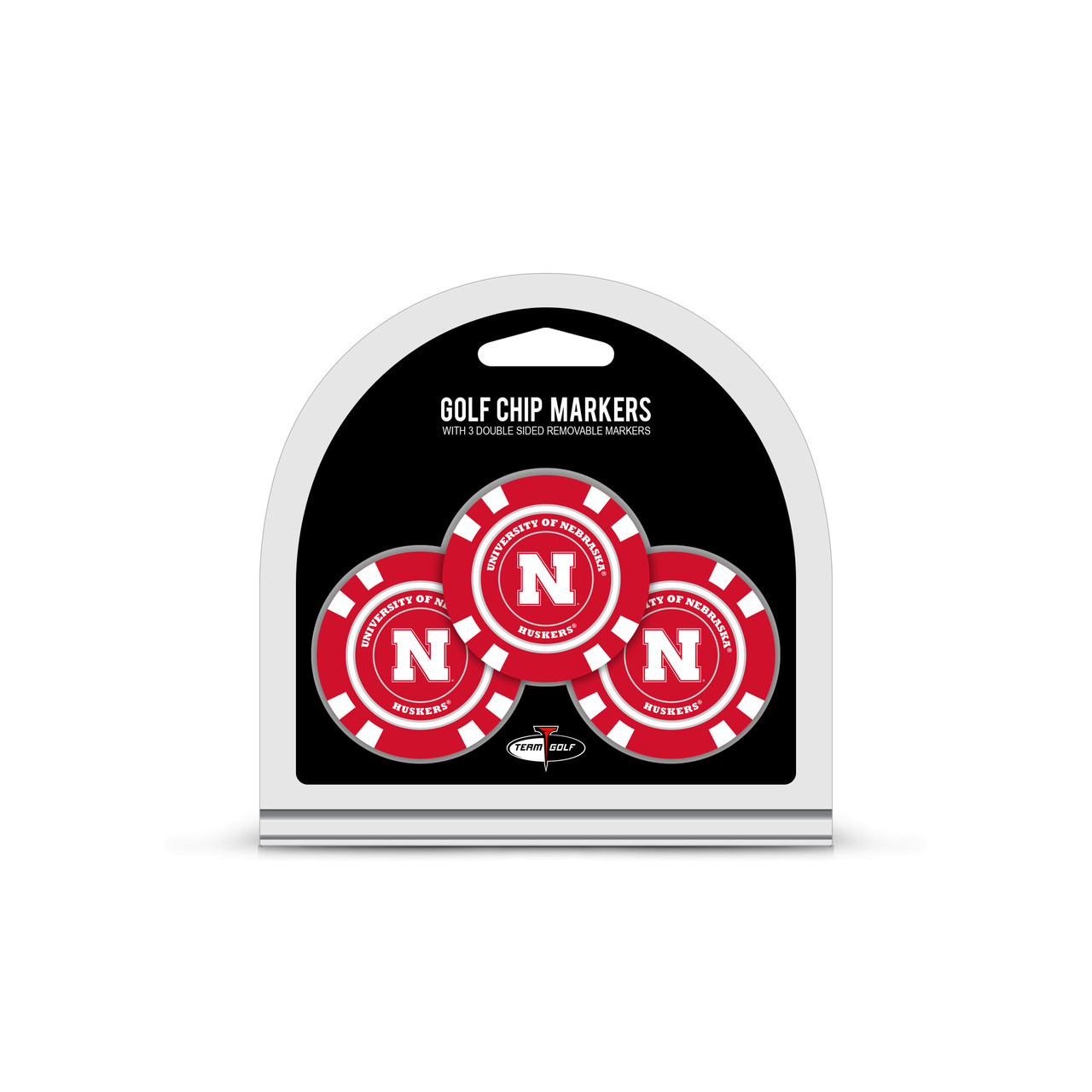 Nebraska Huskers Golf Chip with Marker 3 Pack