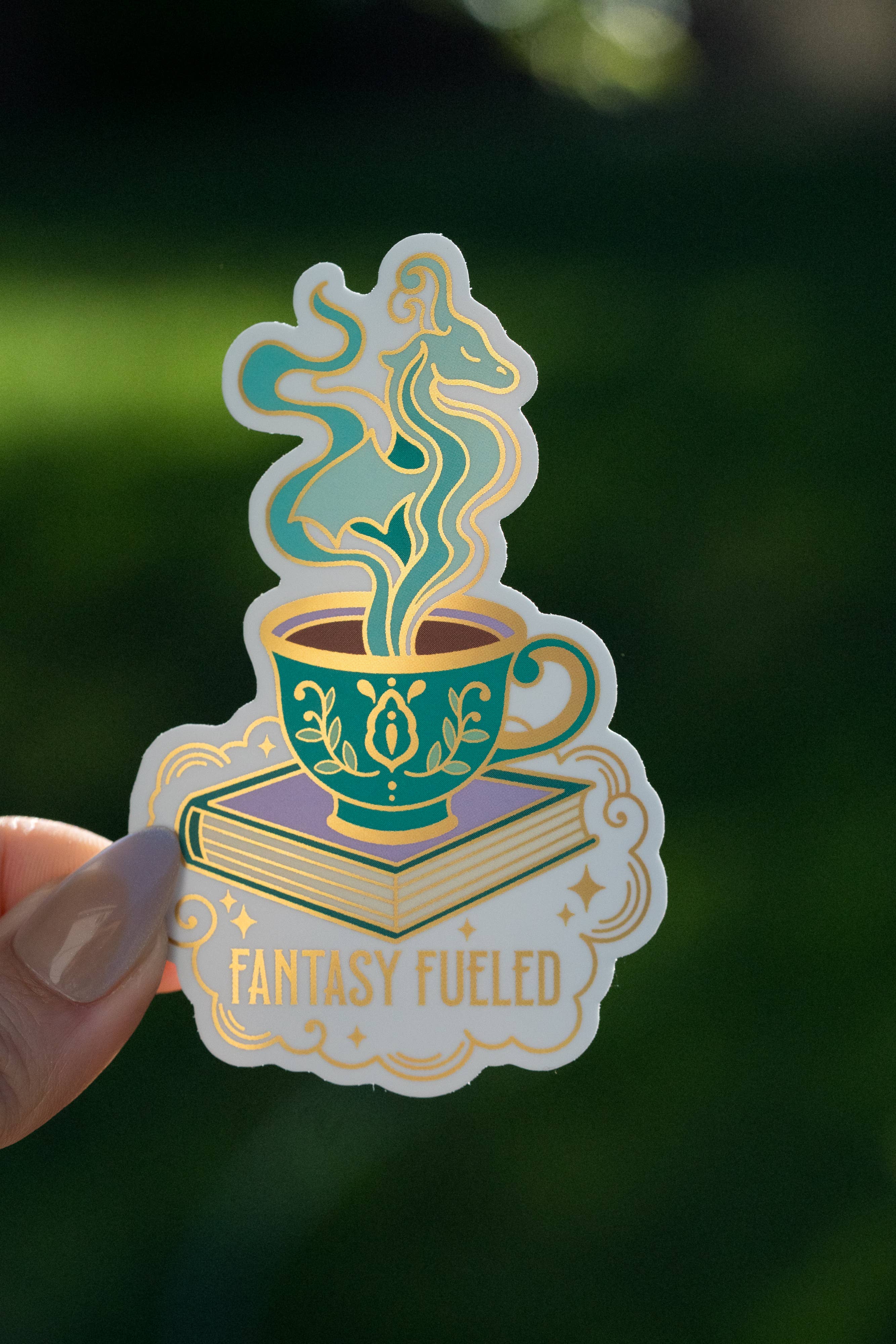 Fantasy Fueled Vinyl Sticker- Bookish Kindle Sticker