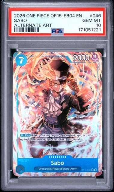2026 ONE PIECE OP15-EB04-ADVENTURE ON KAMI'S ISLAND #046 SABO ALTERNATE ART