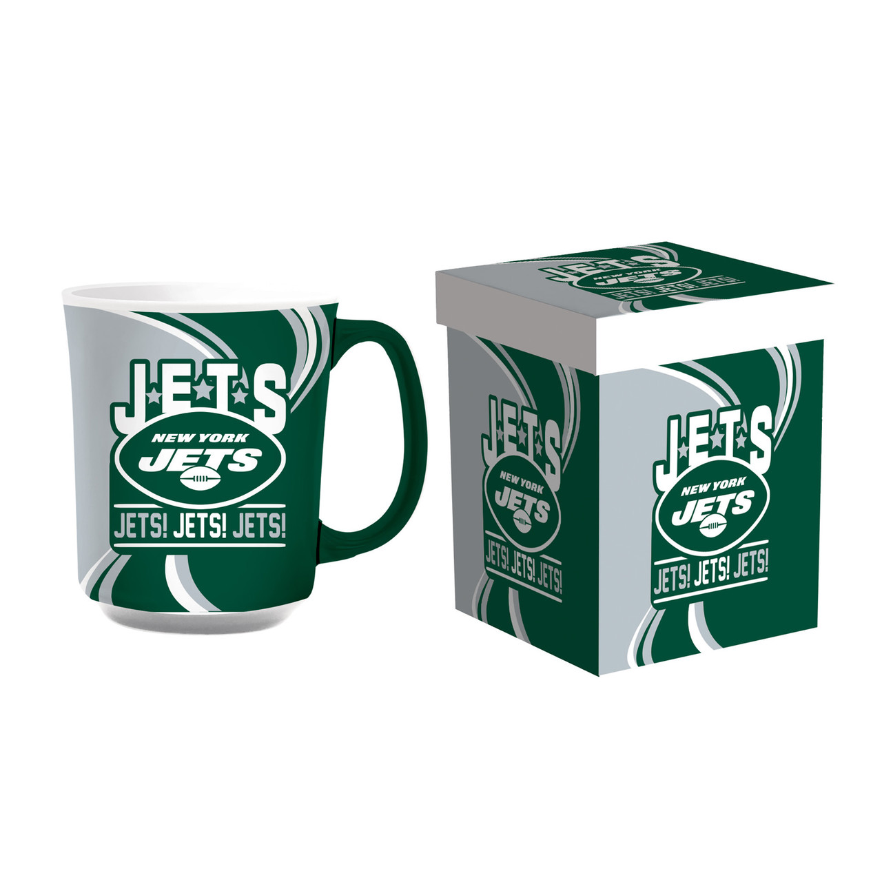 New York Jets Ceramic Coffee Mug with Matching Box 14oz