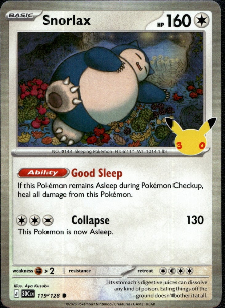 Snorlax - 30TH 119/128