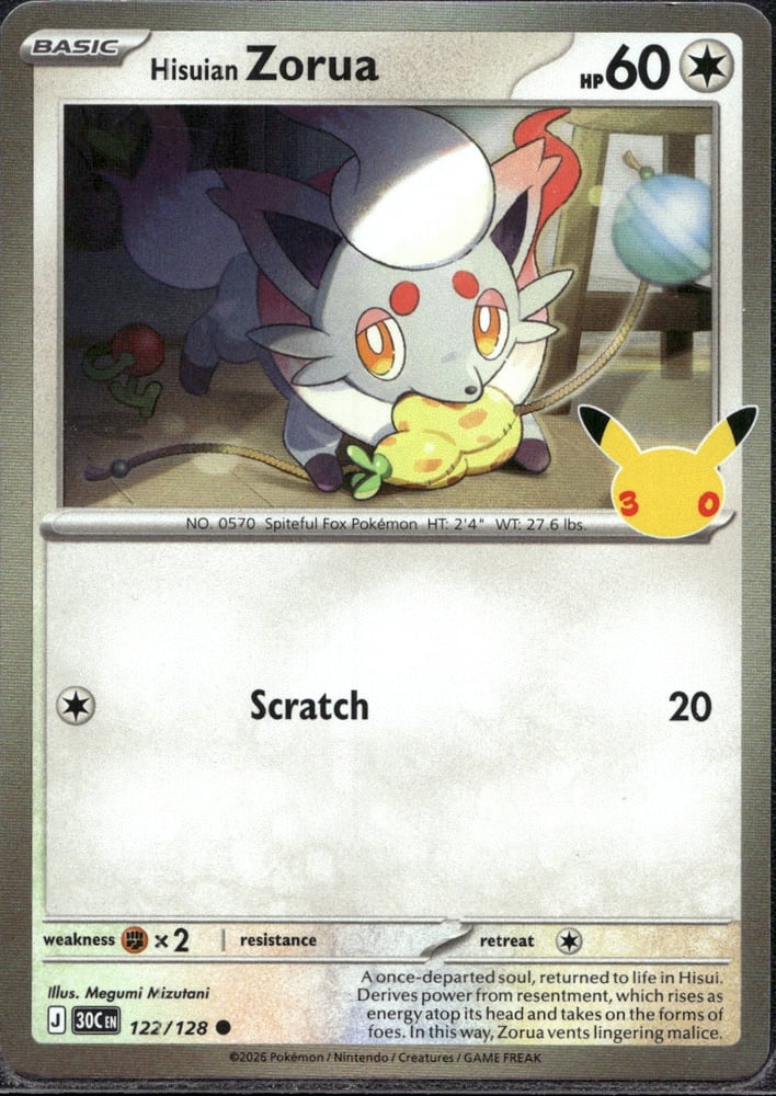 Hisuian Zorua - 30TH 122/128