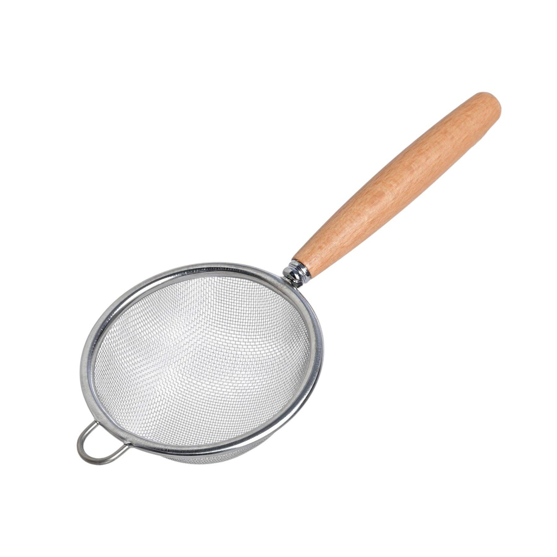 Stainless Steel Tea Strainer with Wooden Handle 3"D