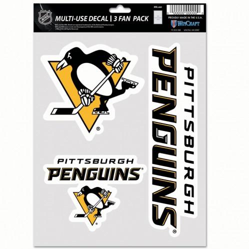 Pittsburgh Penguins Multi Use 3 Pack Fan Decals