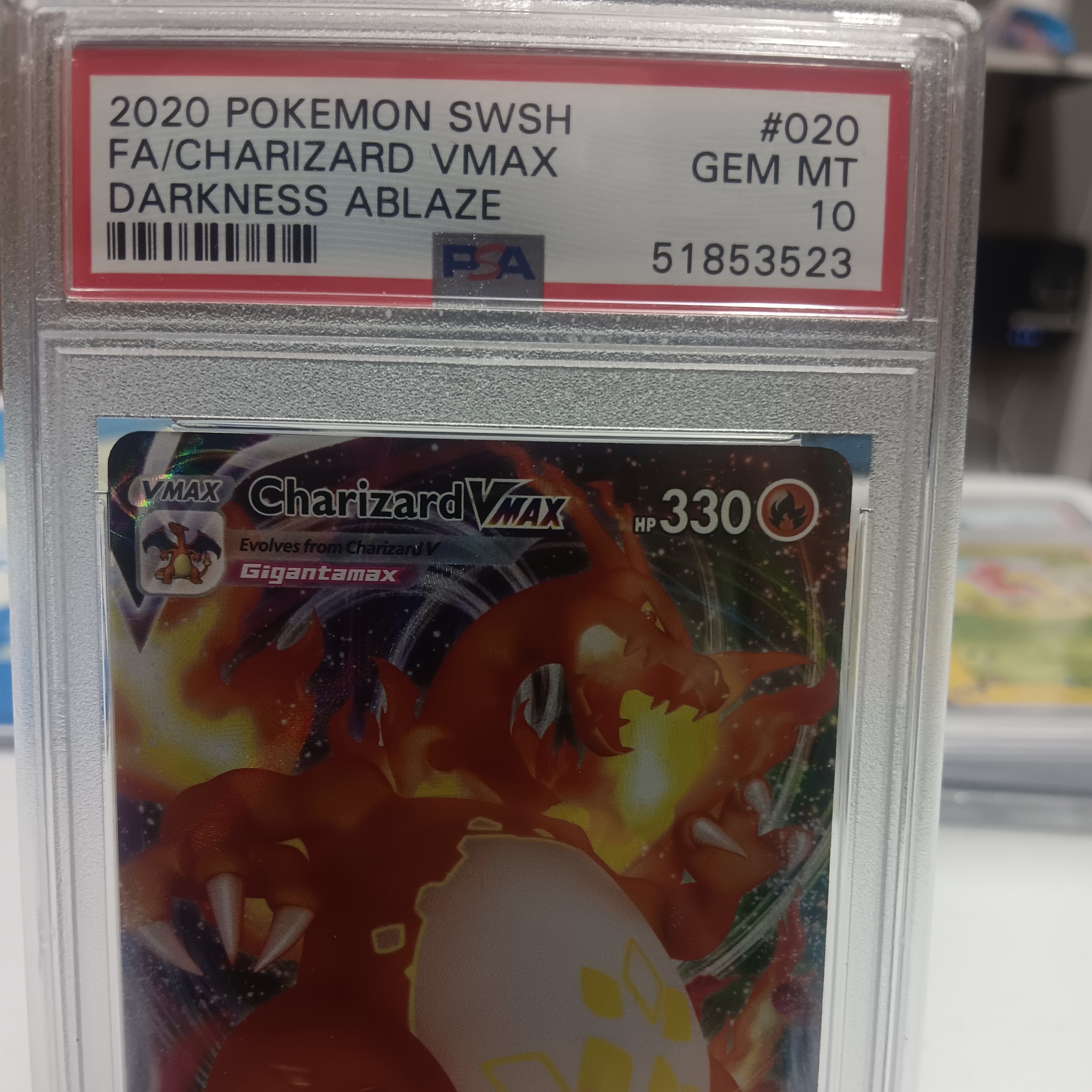 Psa 10 Charizard Vmax Darkness Ablaze Graded Card