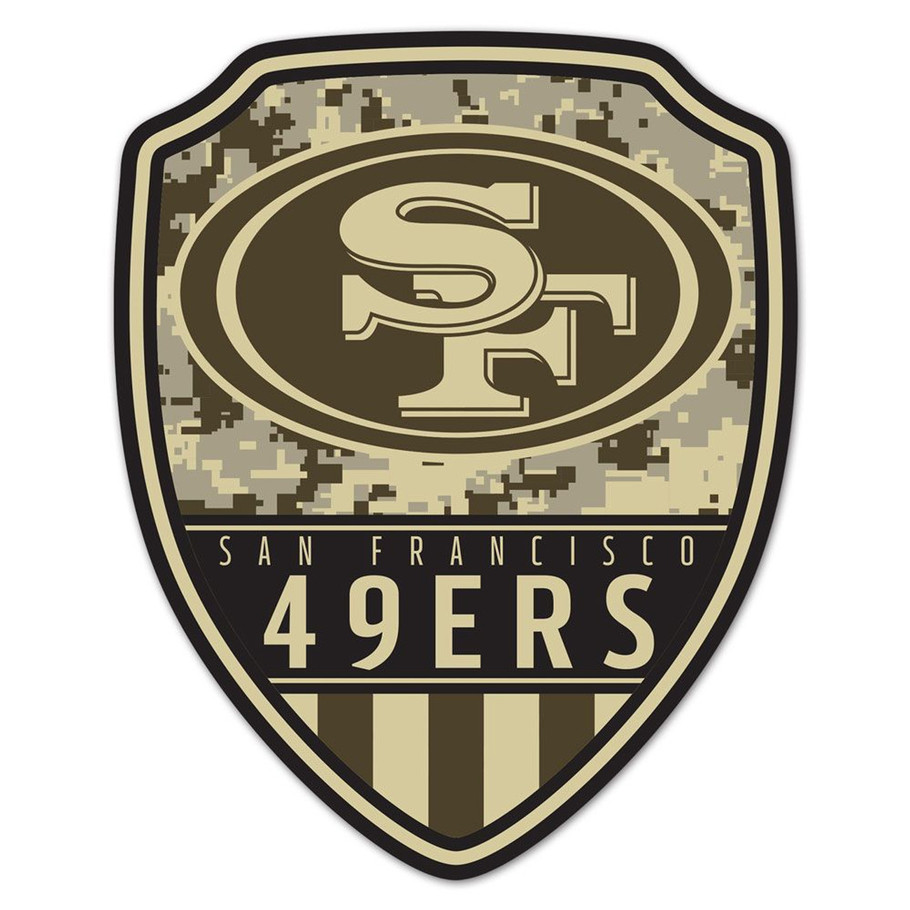 San Francisco 49ers Wood Shield Shaped Sign - 11x14"