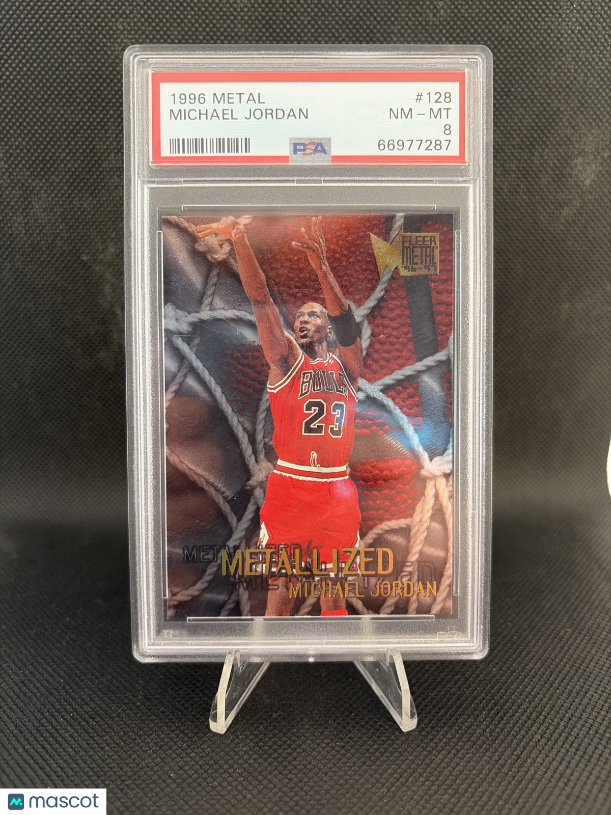 1996 Metal Michael Jordan PSA 8