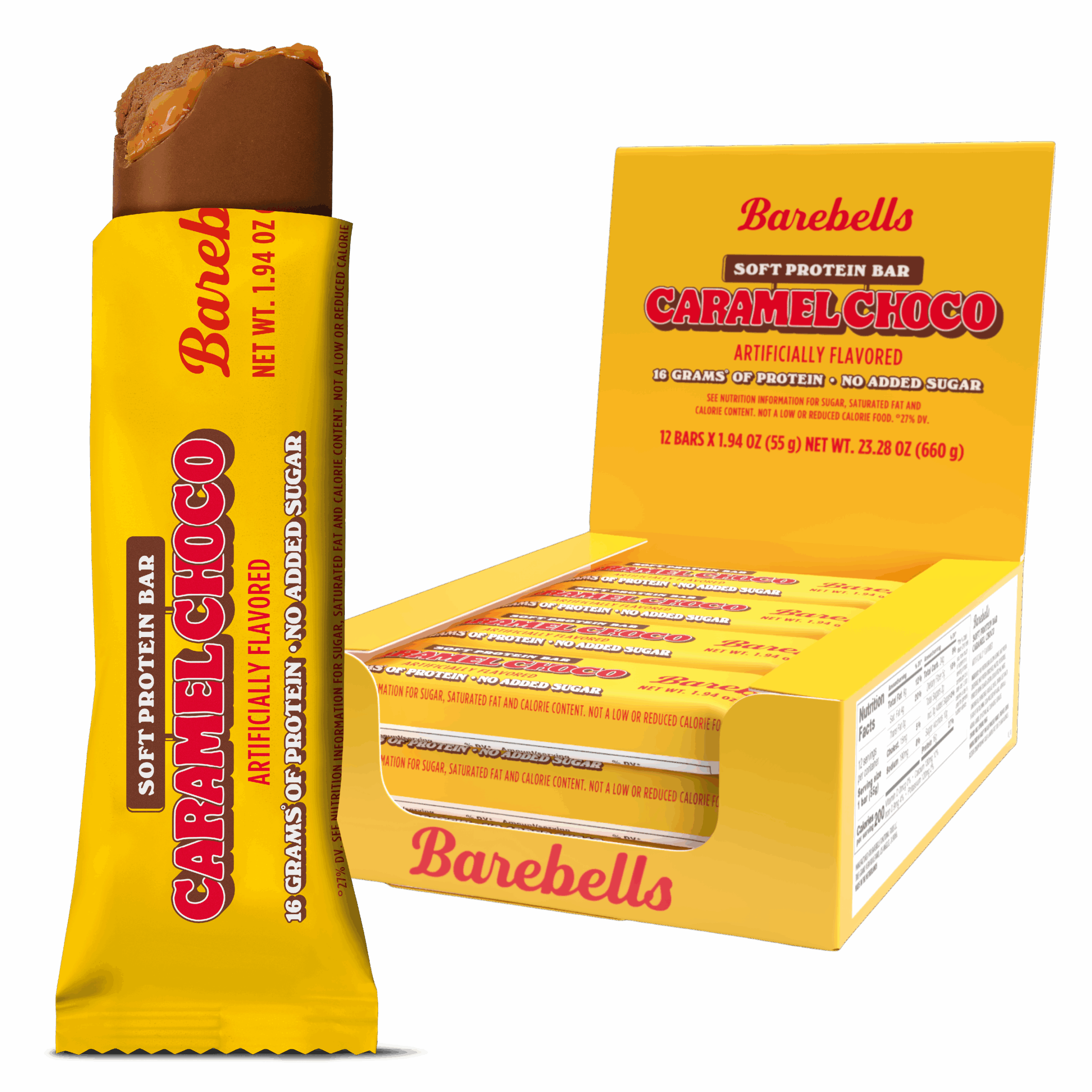 Barebells Protein Bar Caramel Choco SOFT 1.94 oz 12 ct