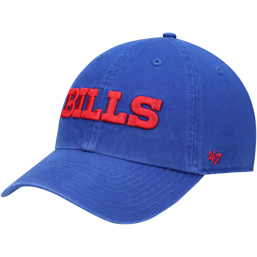 Buffalo Bills Royal Script '47Brand Cleanup Adjustable Hat