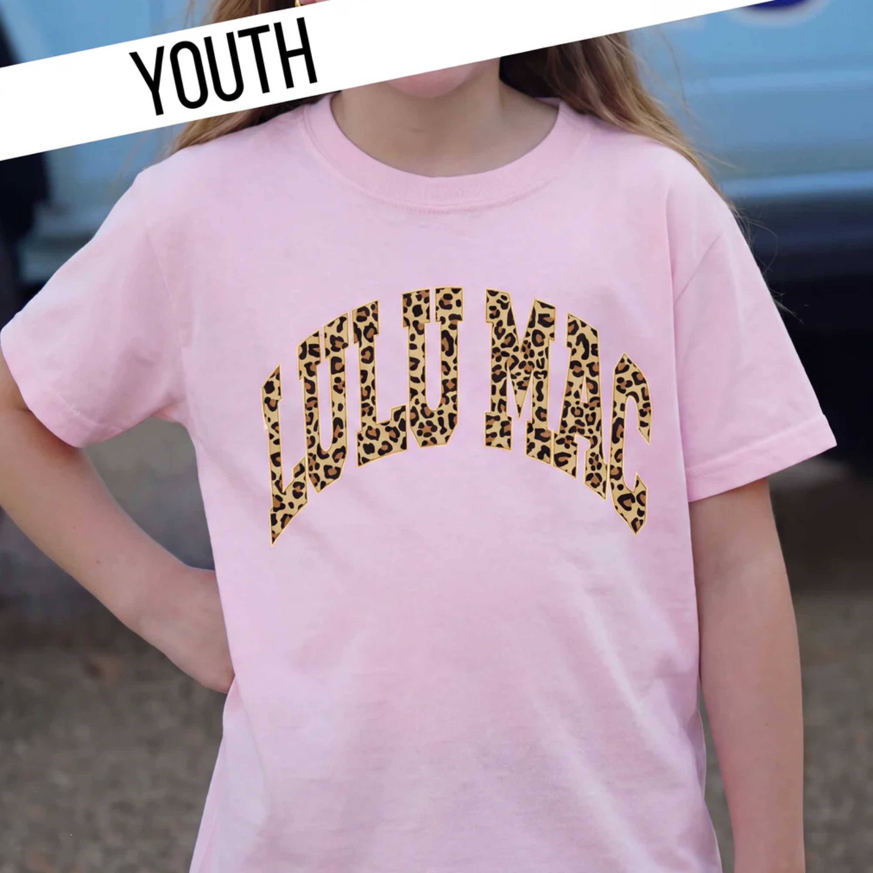 Lulumac kids t shirt leopard/pink — Bama Tan boutique, Tuscaloosa AL