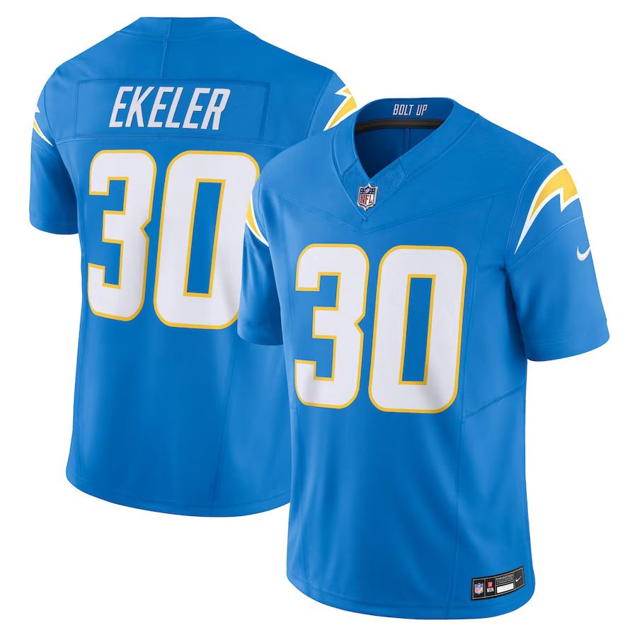 Los Angeles Chargers Austin Ekeler #30 Nike Powder Blue Vapor Limited F.U.S.E Jersey