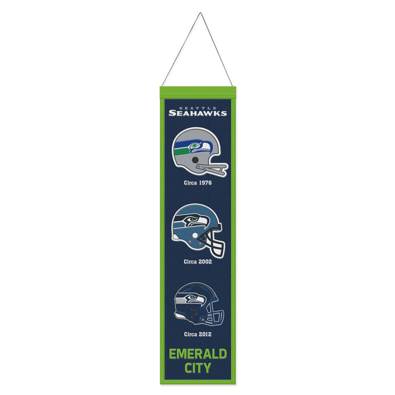 Seattle Seahawks Wool Evolution Banner 8x32"