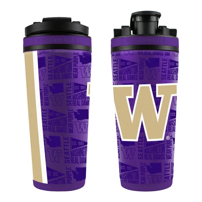 Washington Huskies 4D Stainless Steel Ice Shaker 26oz