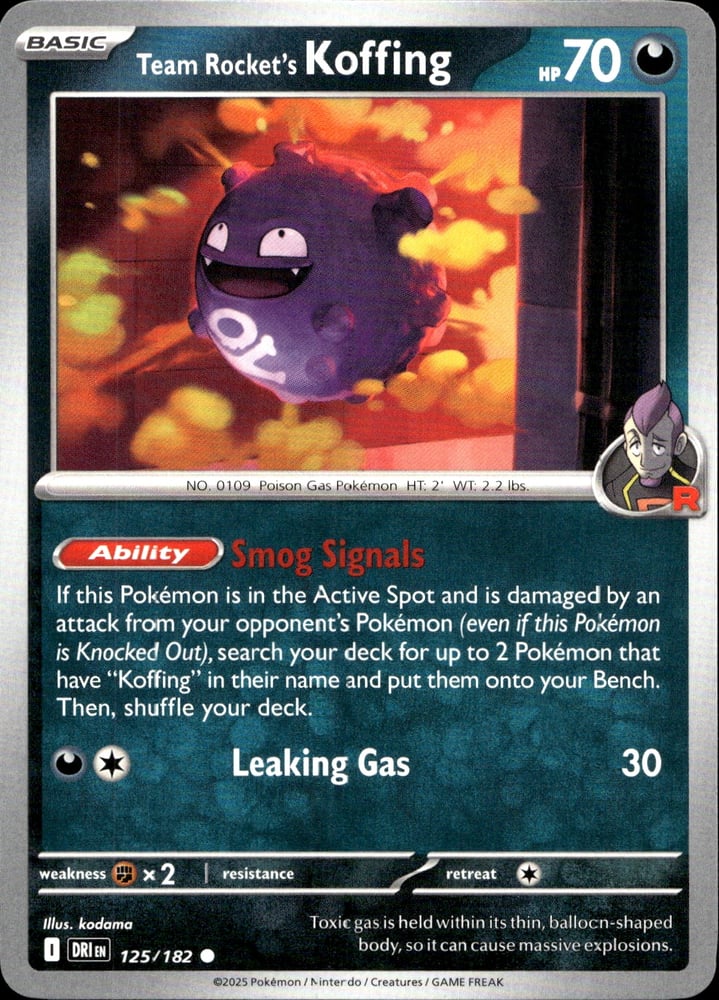 Team Rocket's Koffing - SV10 125/182