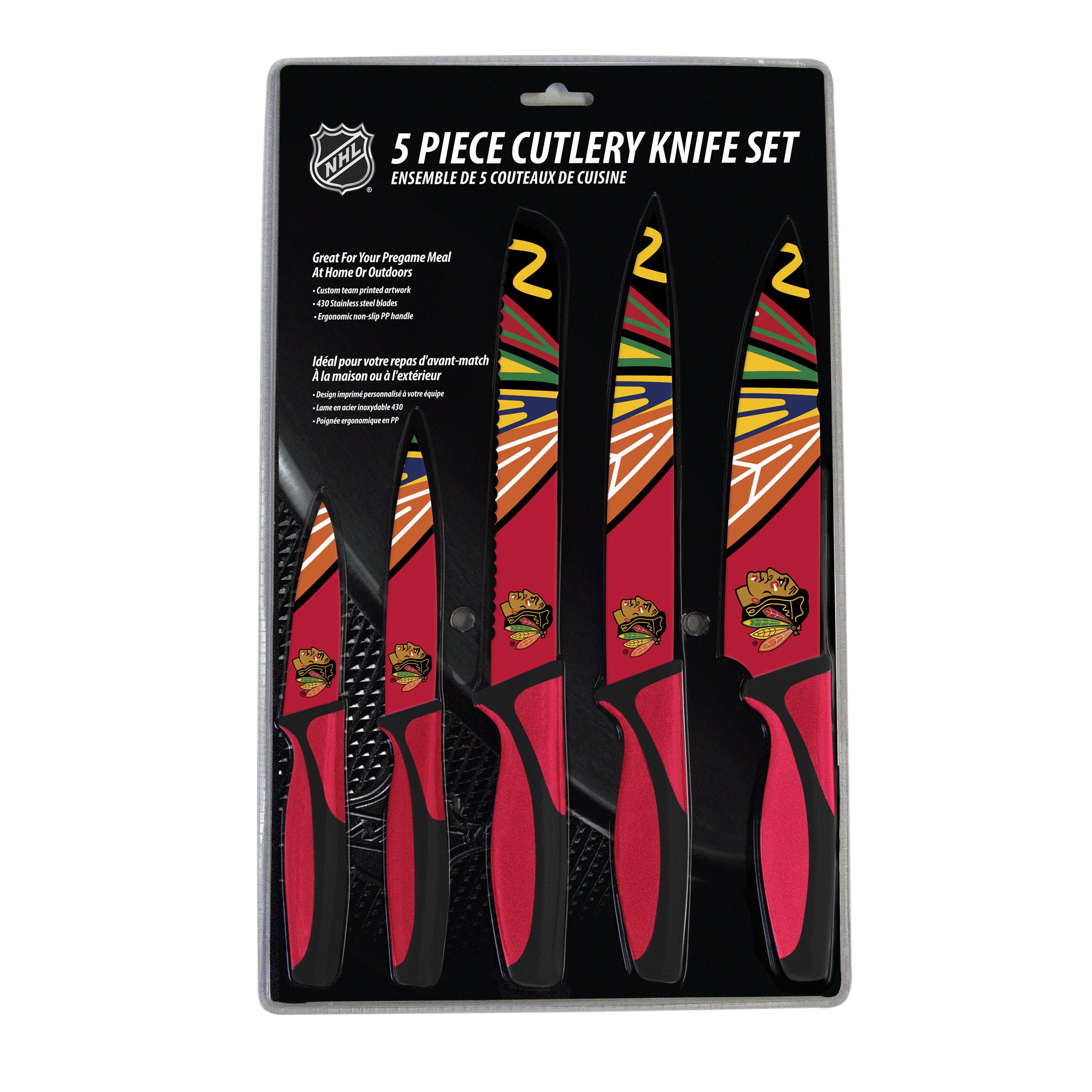 Chicago Blackhawks Kitchen Knife Set - 5 Pack