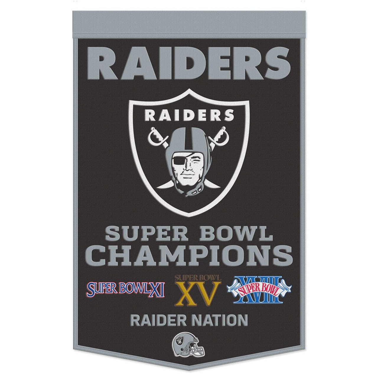 Las Vegas Raiders Wool Dynasty Championship Banner 24x38"