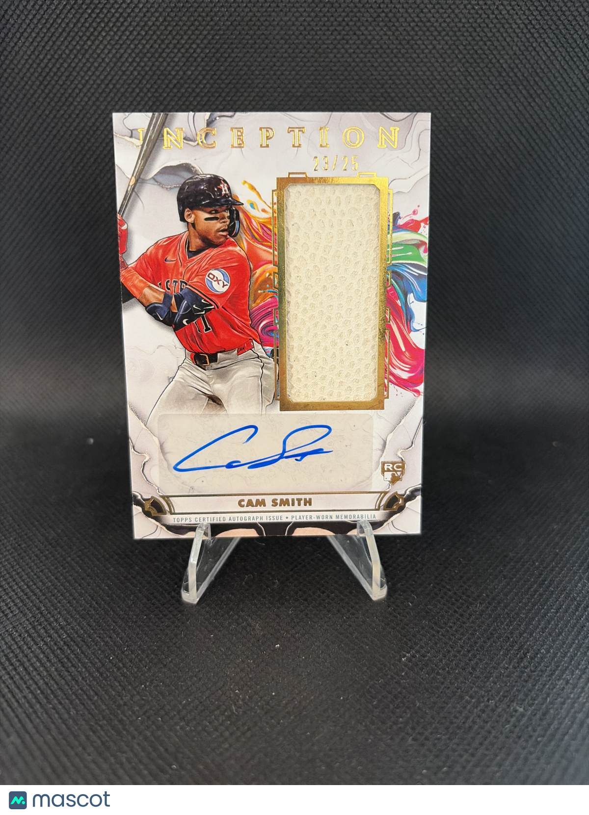 2025 Topps Inception Cam Smith RC Game-Used Relic Auto /25