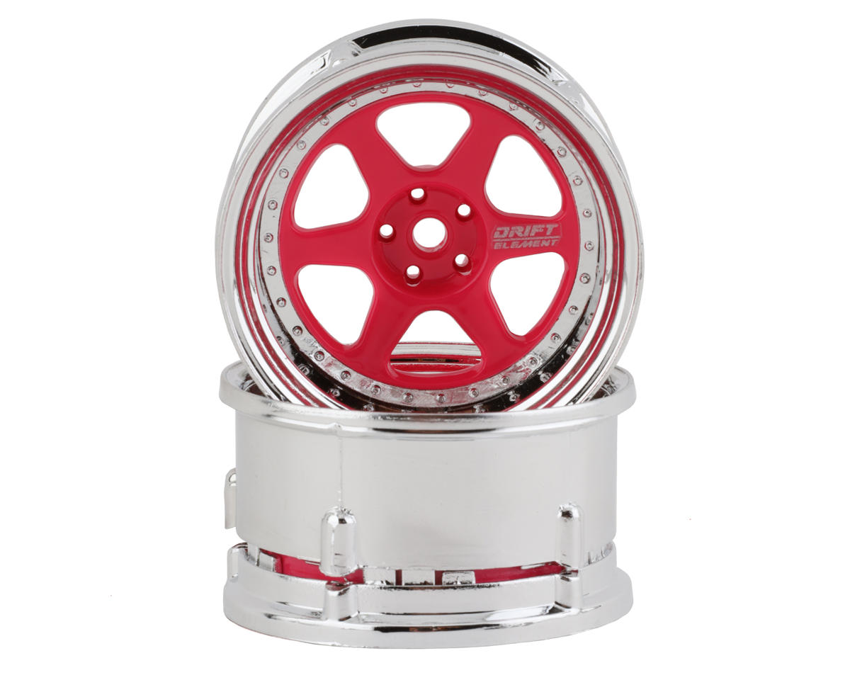 6 Spokes Flu Pink/Chrome Lip DE-223