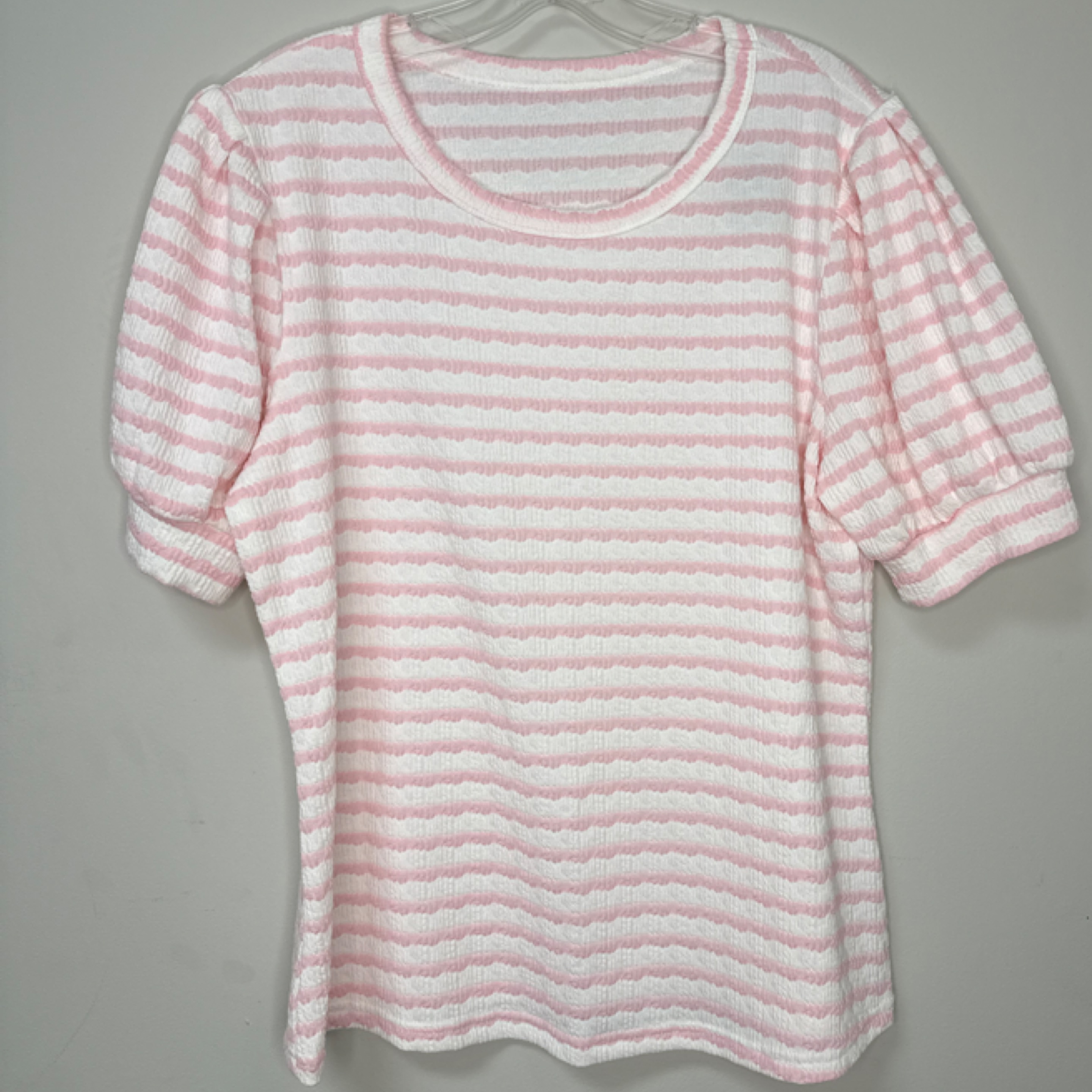 Dear Lover pink white stripe top — Bama Tan boutique, Tuscaloosa AL