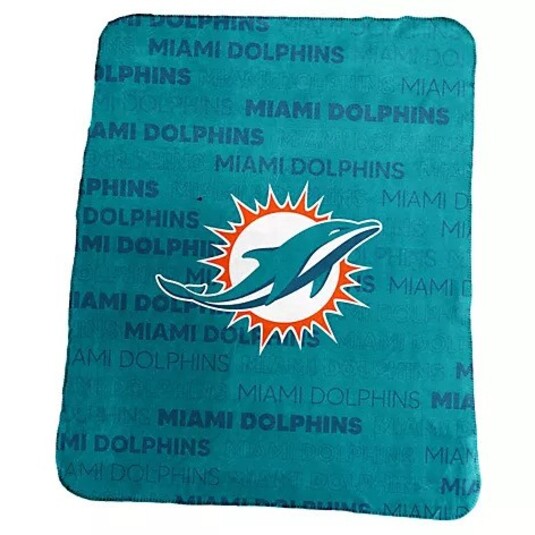 Miami Dolphins Logo Brands Classic Fleece Blanket - 50x60"