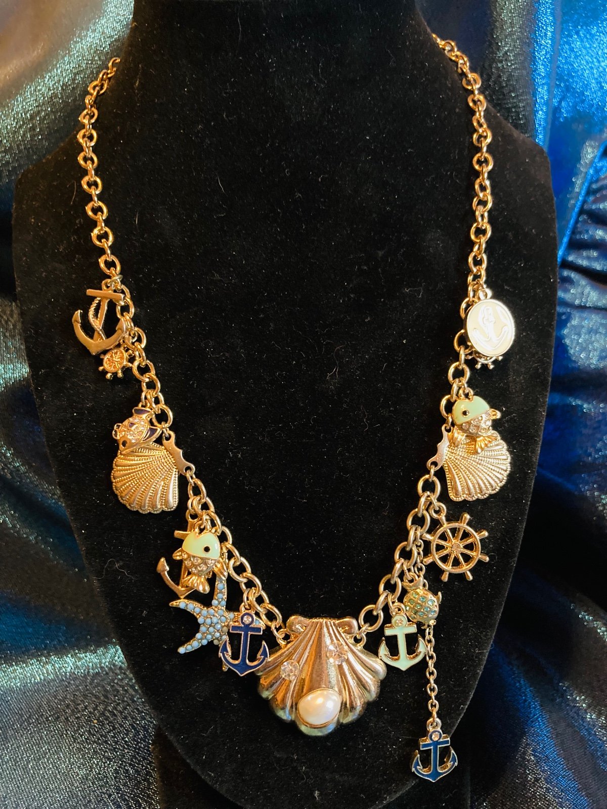 Nautical Necklace with different Nautical Charms