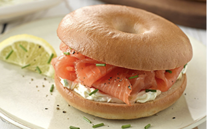Salmon Bagel with Cream Cheese