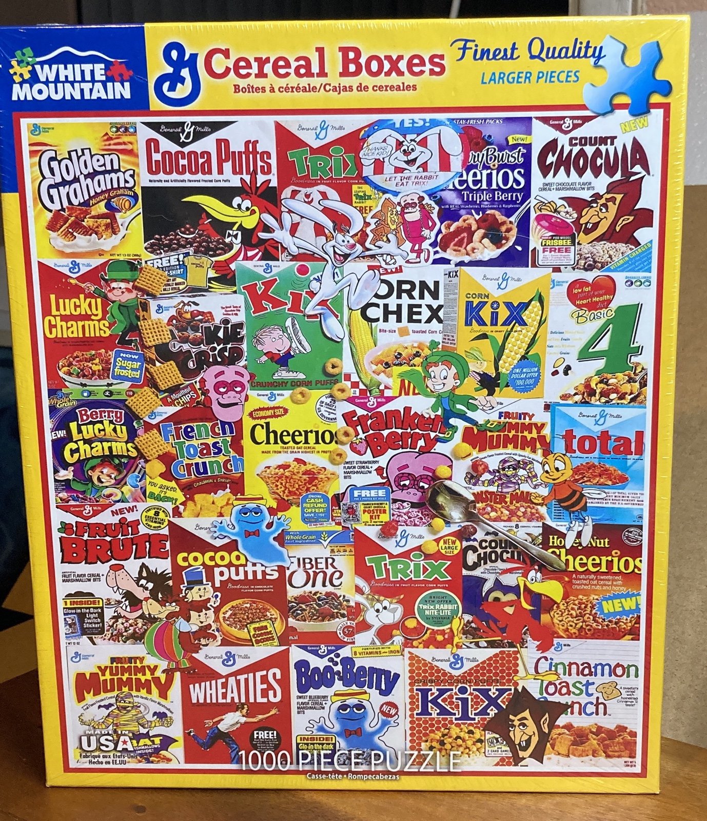 White Mountain Cereal Boxes 1000 piece Puzzle