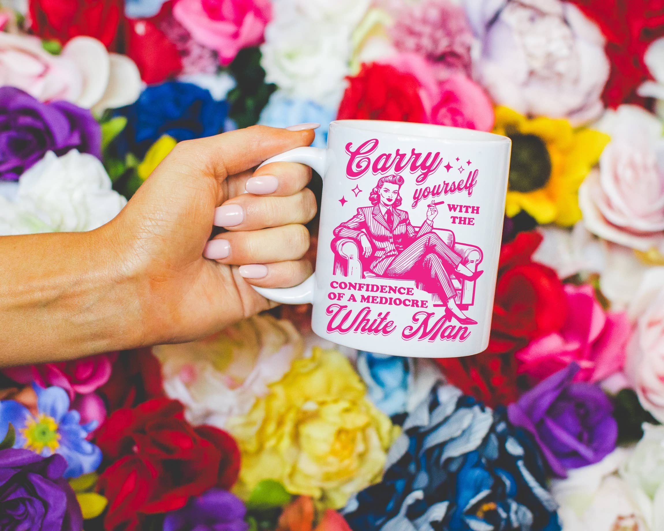 Ace the Pitmatian Co - Mediocre White Man Coffee Mug: 15 oz