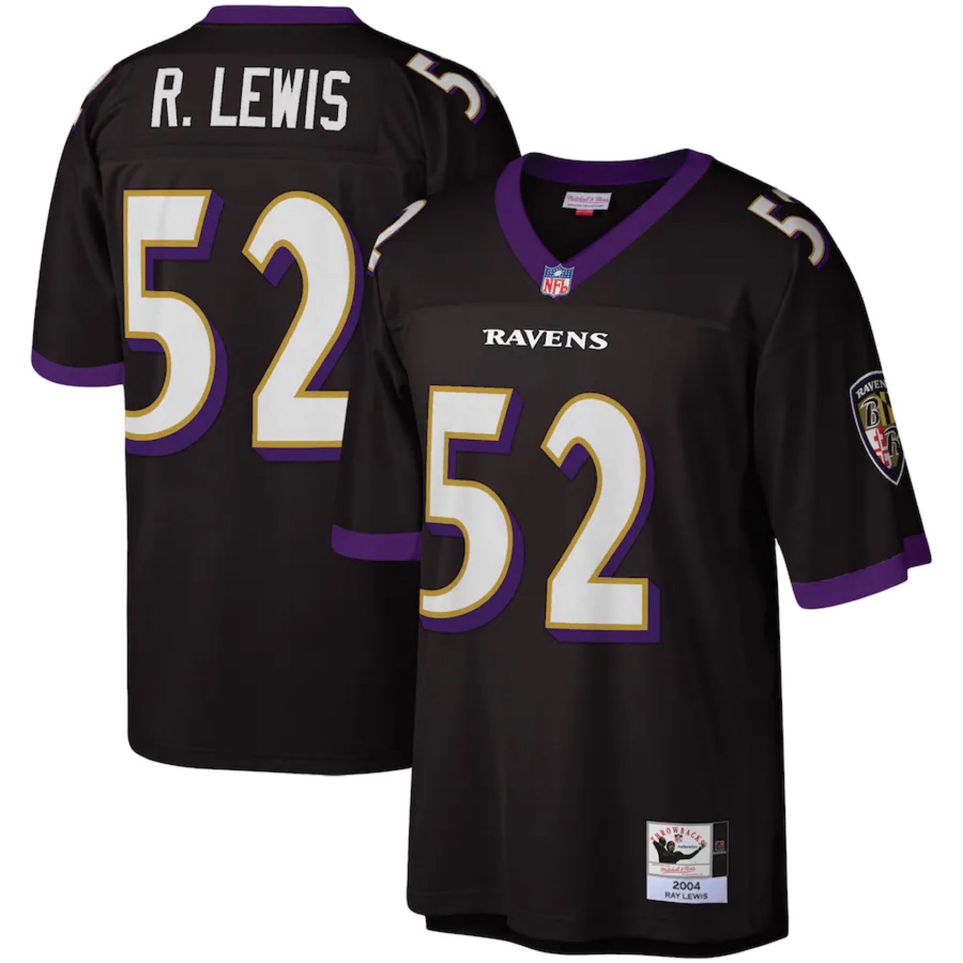 Baltimore Ravens 2004 Ray Lewis Mitchell and Ness Black Jersey