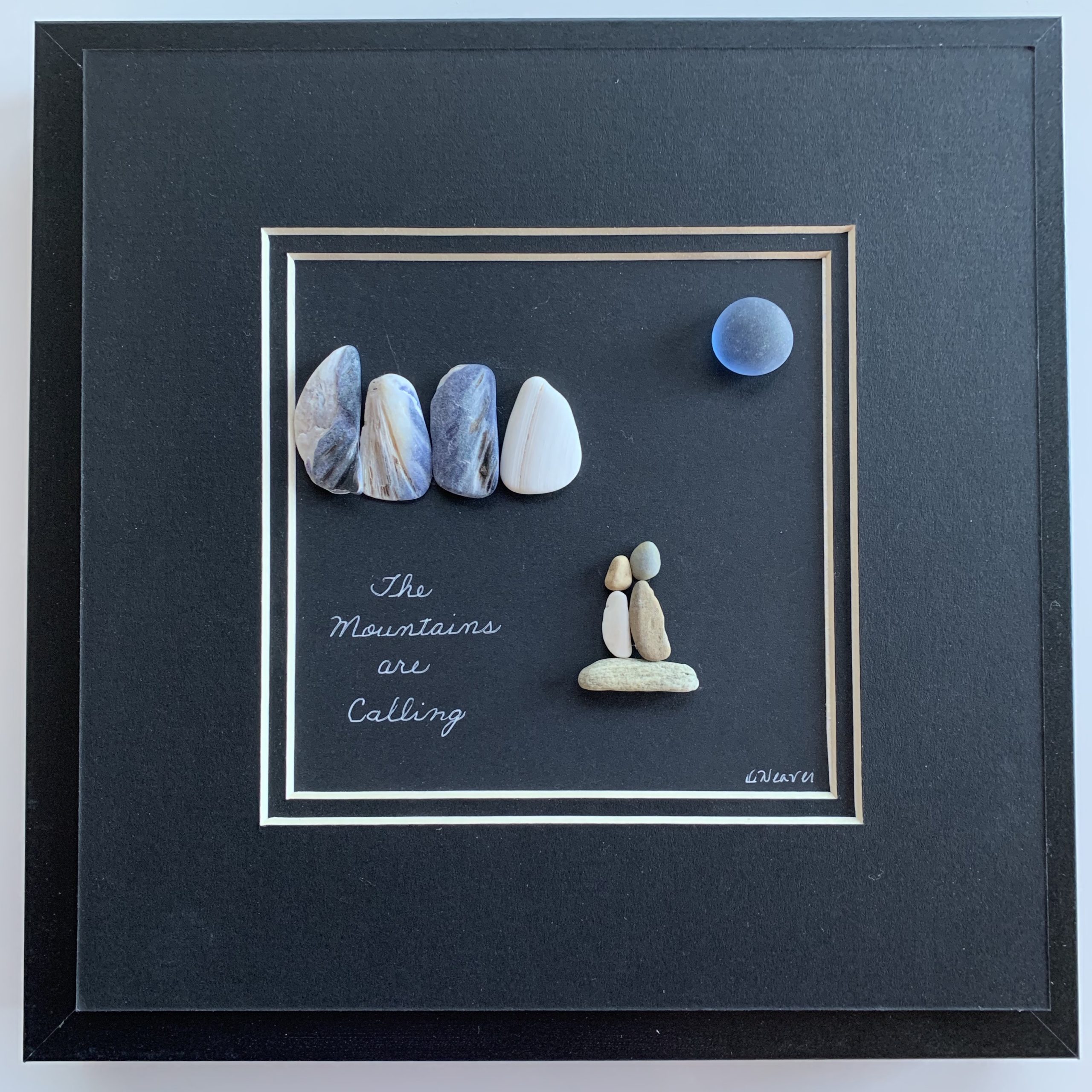 The Mountains Are Calling (Pebble and Shell Art- will replicate)