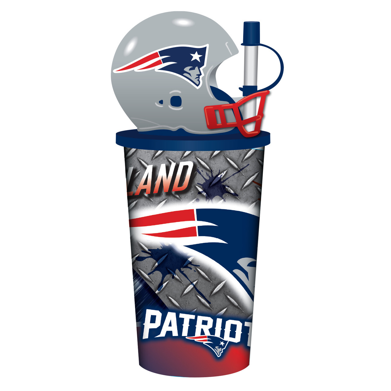 New England Patriots Helmet Cup with Straw 32oz