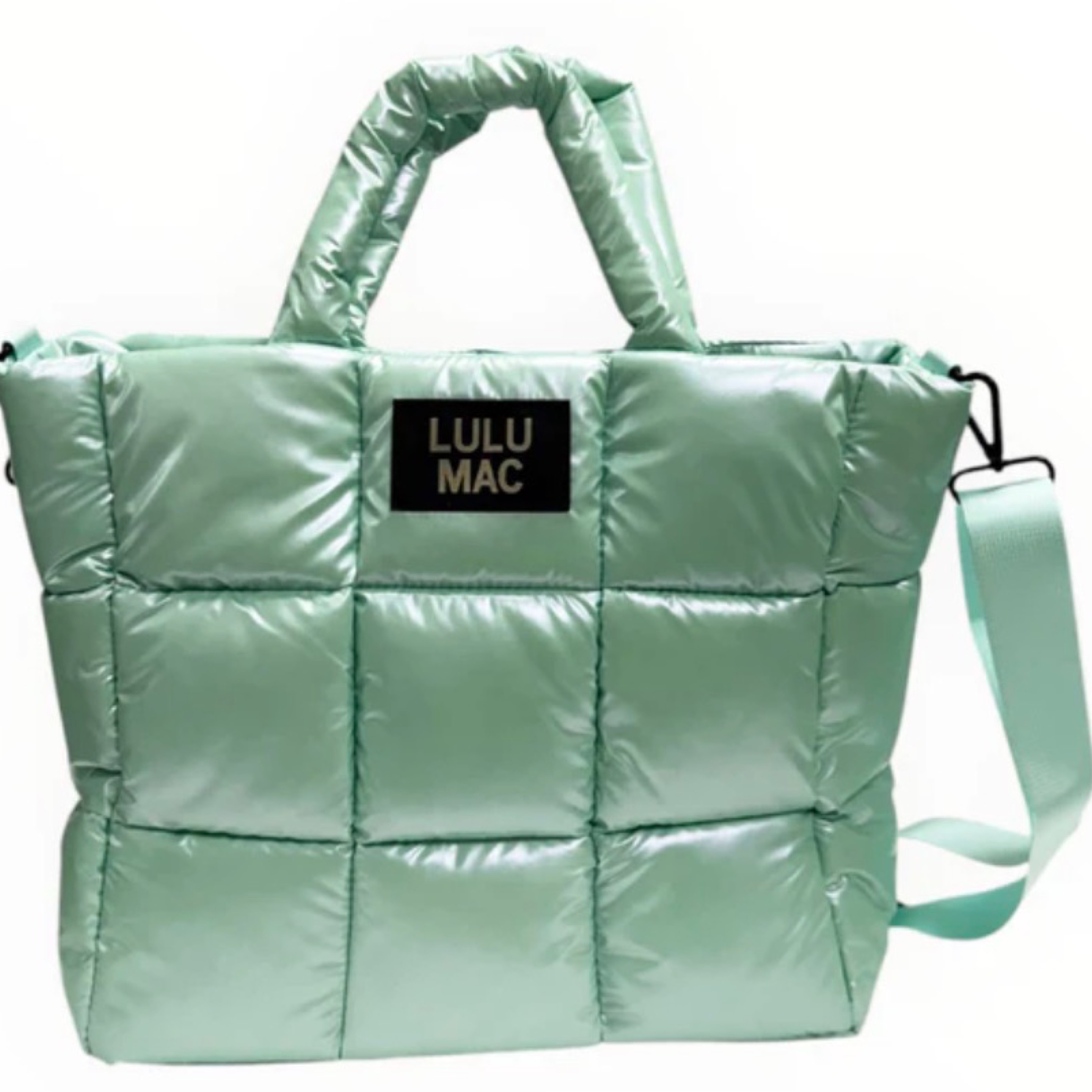 LuLumac puffer tote mint — Bama Tan boutique, Tuscaloosa AL