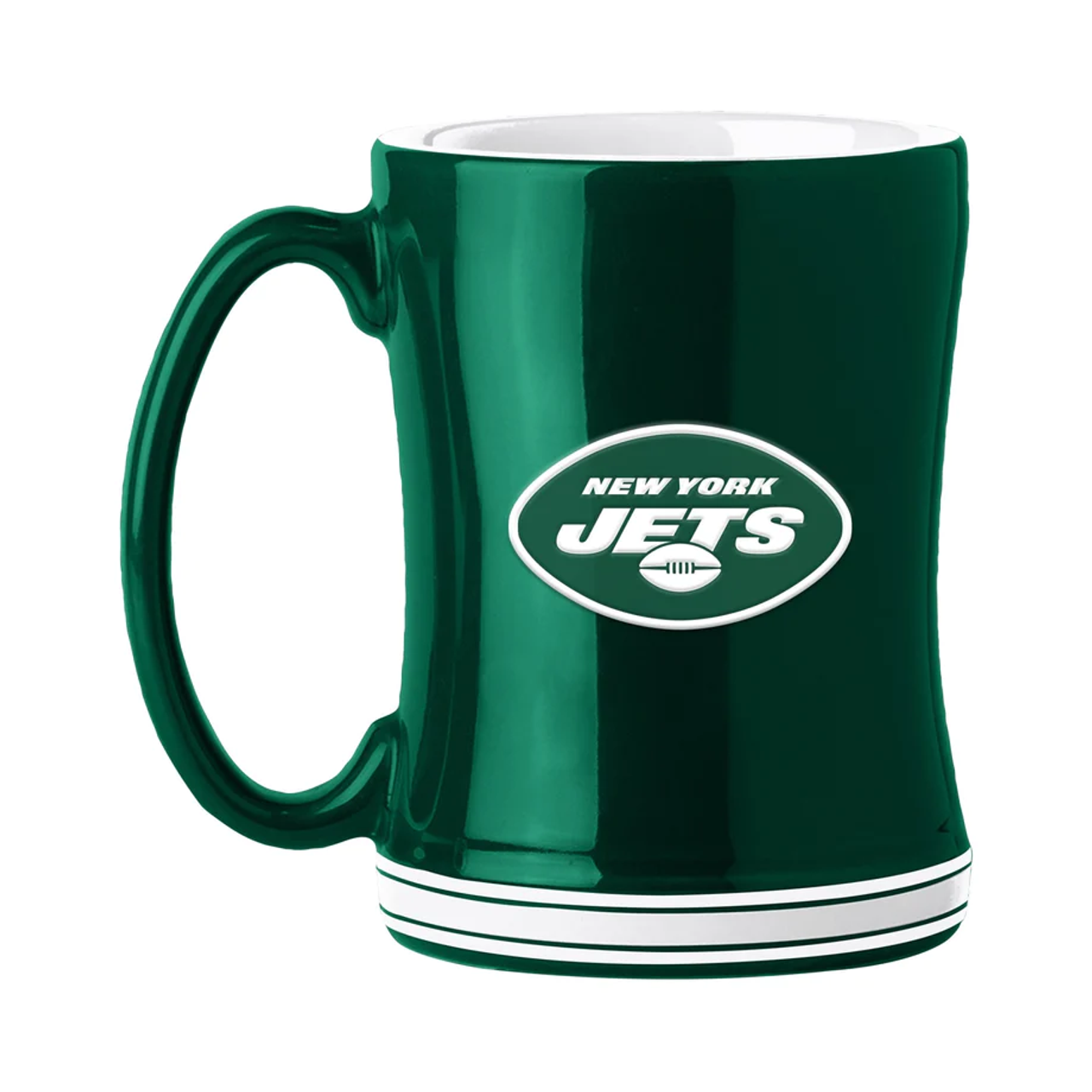 New York Jets Sculpted Coffee Mug 14oz