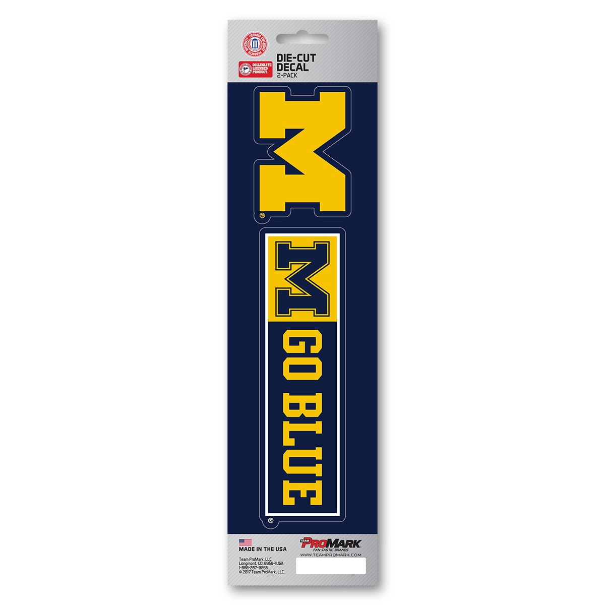 Michigan Wolverines Slogan Die Cut Decal 2pk