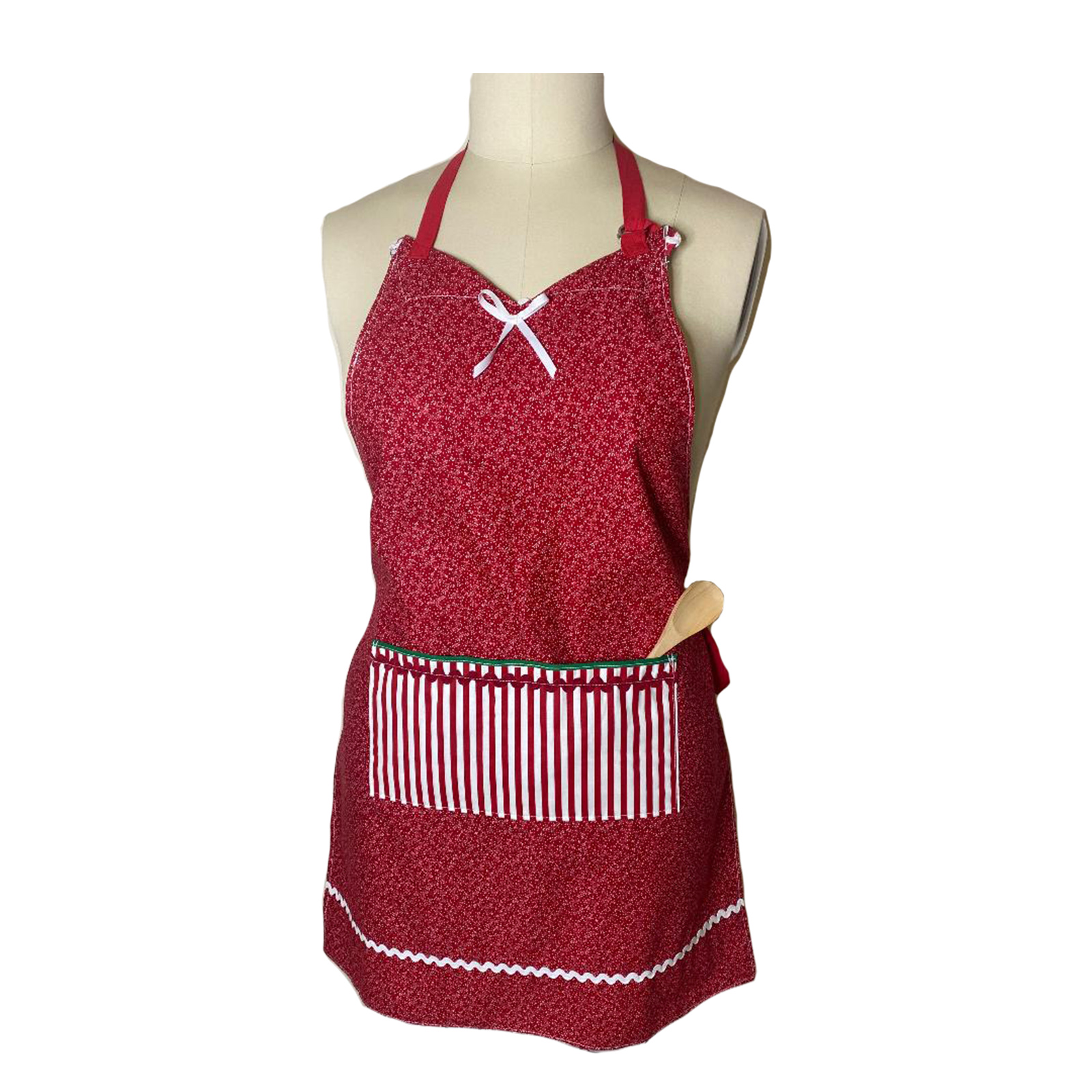 Little Vintage Santa Heads Reversible Apron