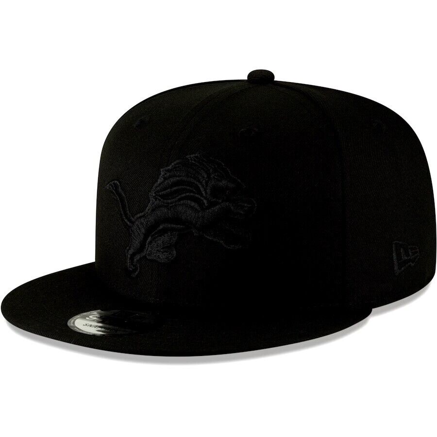 Detroit Lions Blackout New Era Snapback Hat