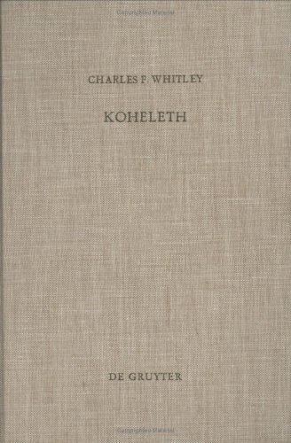 Cover of Koheleth: His Language and Thought (Beihefte zur Zeitschrift für die alttestamentliche Wissenschaft, 148)