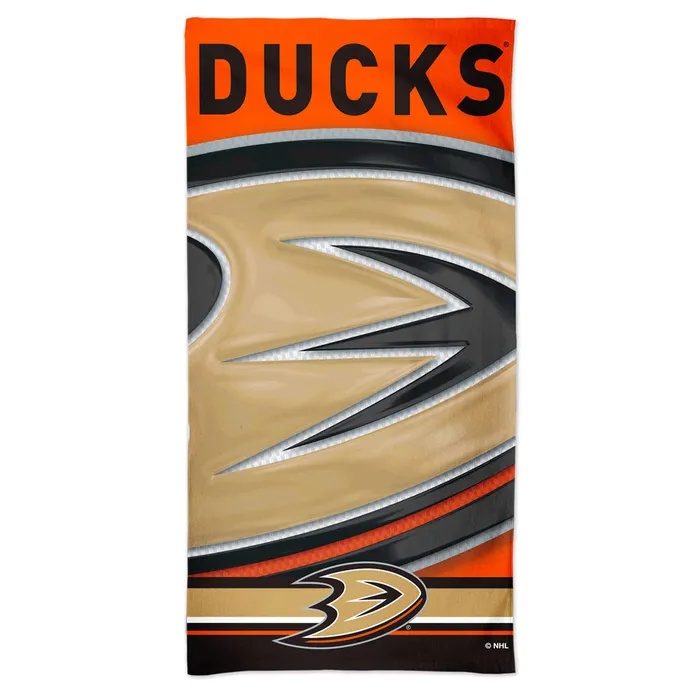 Anaheim Ducks Retro Spectra Beach Towel